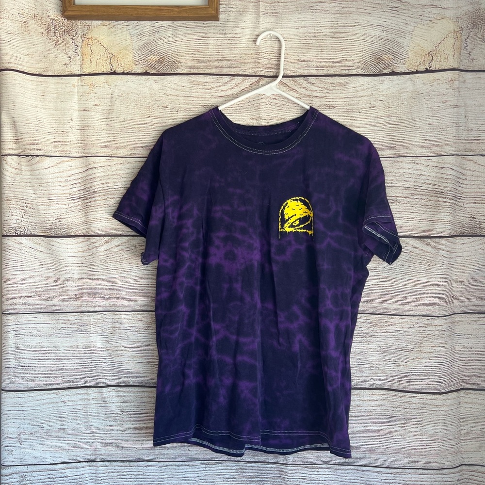 Taco Bell men’s purple tie dye graphic t shirt sz S